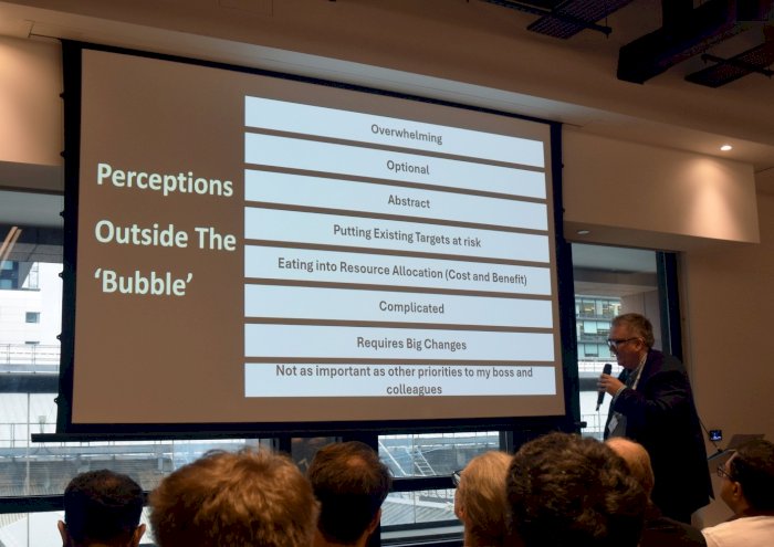 Figure 23: Steve Chinnery describing the challenges faced by service teams in DWP on putting digital sustainability into action