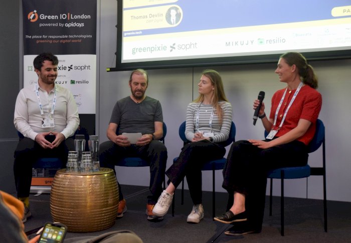 Figure 18: The panel, L-R: Tom Devlin, Ishmael Burdeau, Sophie Thomas and Lydia Tabbron