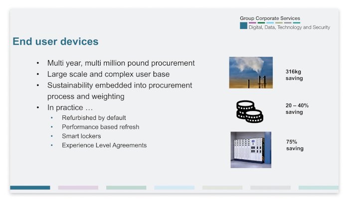 Figure 17: A slide on Defra's End User Devices procurement